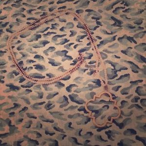 Gold flare beaded necklace